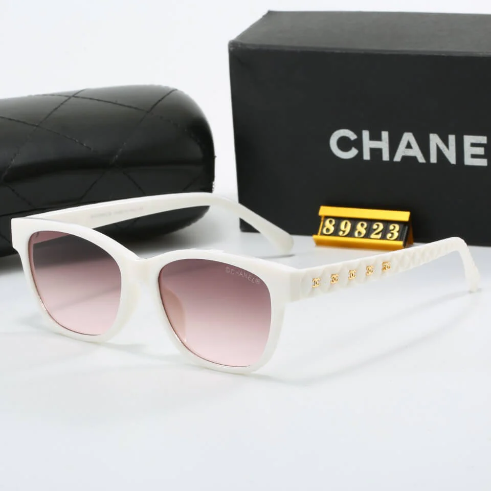 elegant style Di*m*nd pattern temple sunglasses